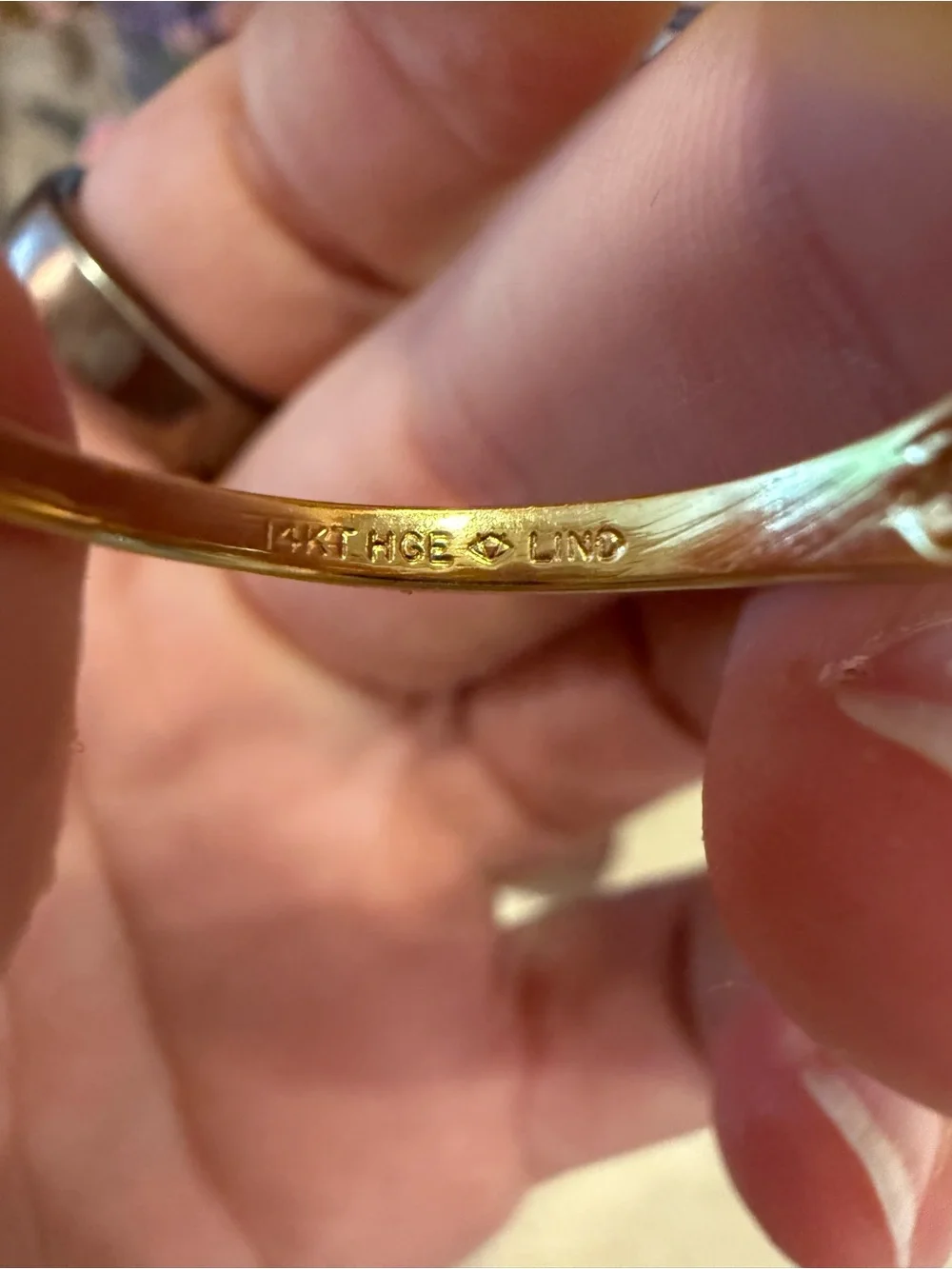 Vintage 14k Gold HGE Engagement Ring with band